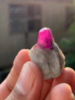 Amazing 42 ct Afghan Ruby Specimen – Natural Faceted-Grid Crystal Beauty - Image 3