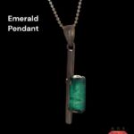 Luxury 22.28 Carat Natural Swat Emerald Crystal Pendant in Sterling Silver