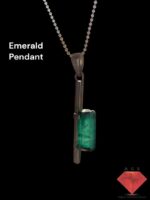 Luxury 22.28 Carat Natural Swat Emerald Crystal Pendant in Sterling Silver