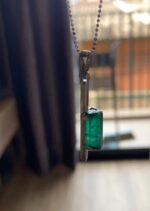 Luxury 22.28 Carat Natural Swat Emerald Crystal Pendant in Sterling Silver - Image 2
