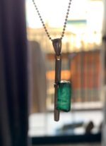 Luxury 22.28 Carat Natural Swat Emerald Crystal Pendant in Sterling Silver - Image 7