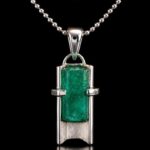 33.84 ct Luxury Emerald Pendant Preserved In Silver
