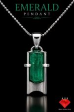 Luxury 23.27 Carat Natural Swat Emerald Crystal Pendant in Sterling Silver