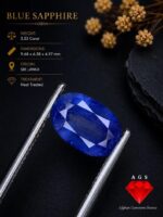 3.3 Ct Natural Blue Sapphire from Sri Lanka | Heated Ceylon Sapphire