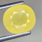 5.42 Carat Yellow Sapphire – Elegant Oval Faceted Gemstone