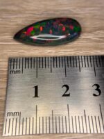 7.38 CT Black Ethiopian Opal Pear-Shaped Opal Cabochon - Image 2