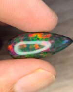 7.38 CT Black Ethiopian Opal Pear-Shaped Opal Cabochon - Image 12