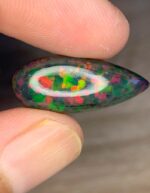 7.38 CT Black Ethiopian Opal Pear-Shaped Opal Cabochon - Image 13