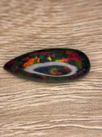 7.38 CT Black Ethiopian Opal Pear-Shaped Opal Cabochon - Image 3