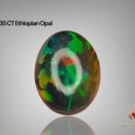 Full Fire 5.35 CT Black Ethiopian Opal Subtle Beauty with Refined Proportions