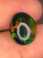 Full Fire 5.35 CT Black Ethiopian Opal Subtle Beauty with Refined Proportions - Image 10