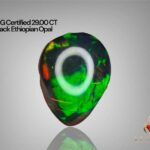 AIG Certified Colossal 29.00 CT Black Ethiopian Opal