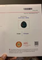 AIG Certified Honey Comb 24.45 CT Black Ethiopian Opal - Image 13