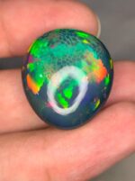 AIG Certified Honey Comb 24.45 CT Black Ethiopian Opal - Image 3