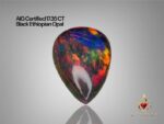AIG Certified Colorful 17.35 CT Black Ethiopian Opal