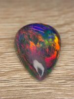 AIG Certified Colorful 17.35 CT Black Ethiopian Opal - Image 3