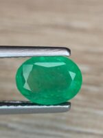 1.38 Ct Natural Zambian Emerald | Oval Faceted Green Emerald - Image 4