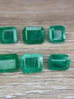 16.53 Ct Natural Zambian Emerald | Rectangle Faceted Green Emerald - Image 4