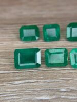 16.53 Ct Natural Zambian Emerald | Rectangle Faceted Green Emerald - Image 3