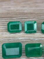 16.53 Ct Natural Zambian Emerald | Rectangle Faceted Green Emerald - Image 5