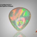 AIG Certified 34.23 CT white Opal from Ethiopia