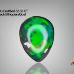 AIG Certified Beautiful 35.33 CT Black Ethiopian Opal