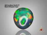 AIG Certified Honey Comb 24.45 CT Black Ethiopian Opal