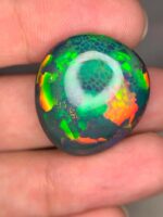 AIG Certified Honey Comb 24.45 CT Black Ethiopian Opal - Image 2