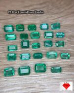 19.10 ct Natural Zambian Emerald | Emerald Rectangle Faceted Gemstone