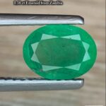 1.38 Ct Natural Zambian Emerald | Oval Faceted Green Emerald