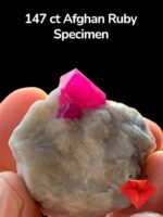 Amazing 147 ct Afghan Ruby Specimen – Natural Faceted-Grid Crystal Beauty